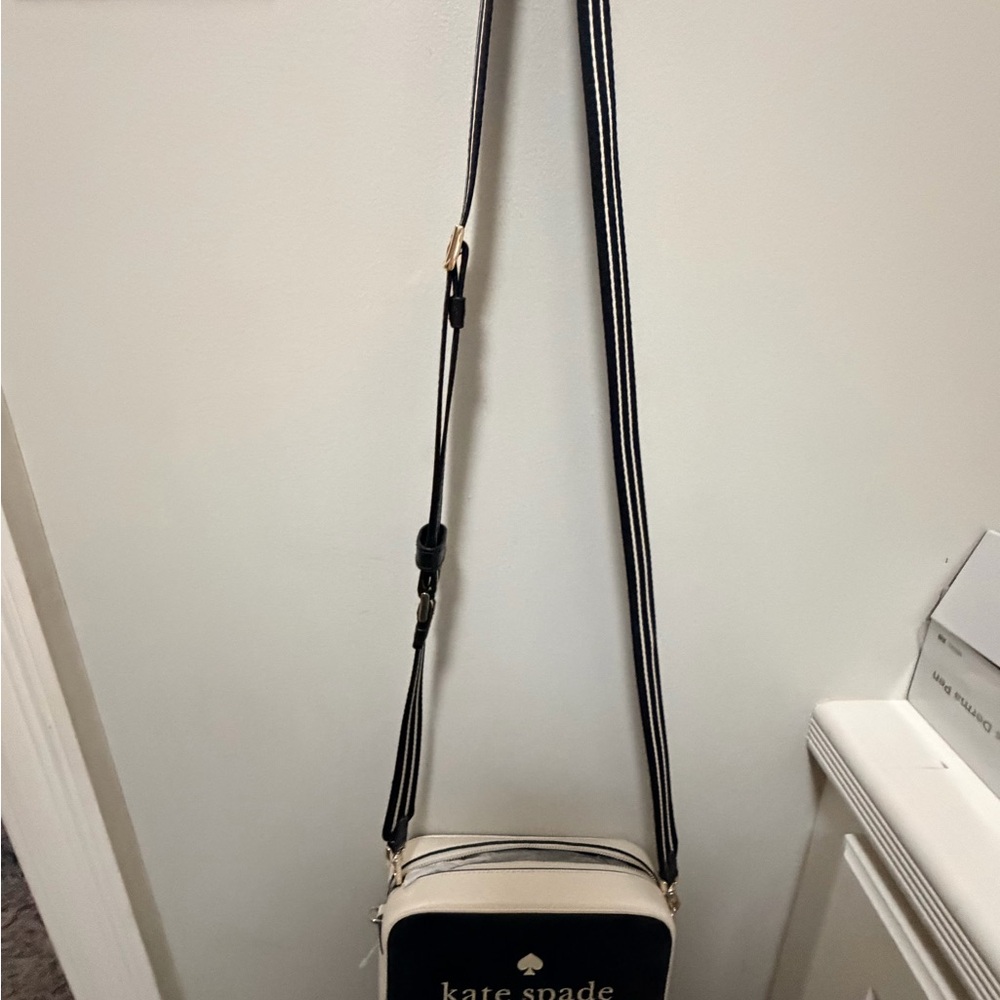 Kate Spade Elegant Black and Cream Crossbody Bag